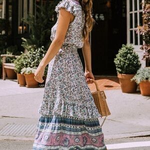 Spell & The Gypsy Collective Boho Floral Midi Dress Size L